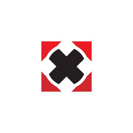 X letter icon logo design vector templateのイラスト素材