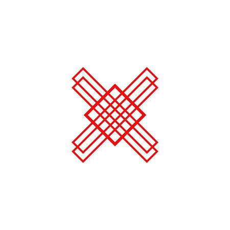 X letter icon logo design vector templateのイラスト素材