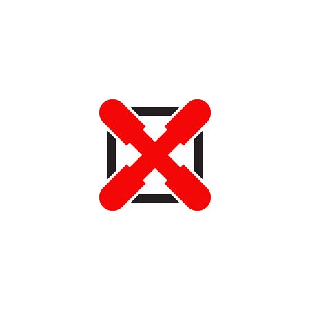 X letter icon logo design vector templateのイラスト素材