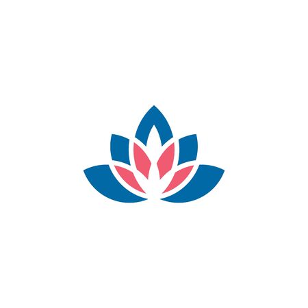 Lotus flower icon logo design inspiration vector templateのイラスト素材