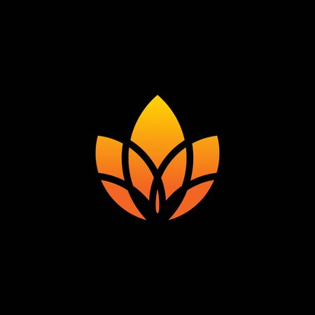 Lotus flower icon logo design inspiration vector templateのイラスト素材
