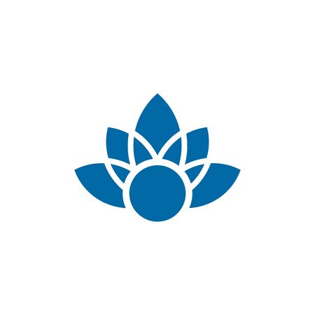Lotus flower icon logo design inspiration vector templateのイラスト素材