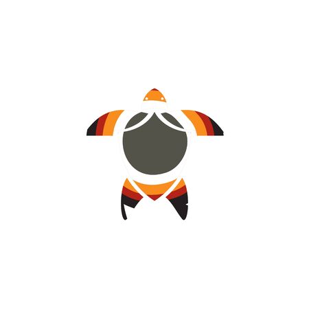 Turtle icon logo design with aboriginal style vector templateのイラスト素材
