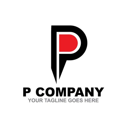 P letter initial logo design vecto templateのイラスト素材