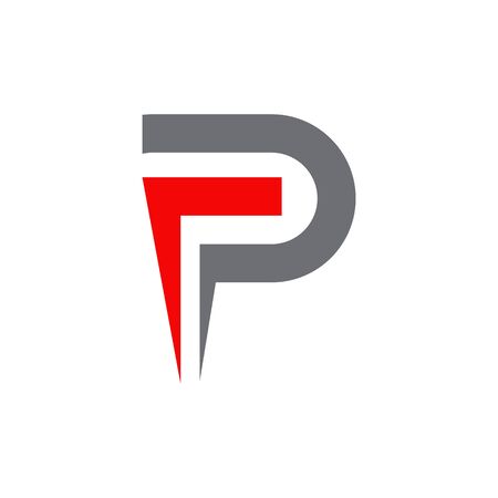 P letter initial logo design vecto templateのイラスト素材
