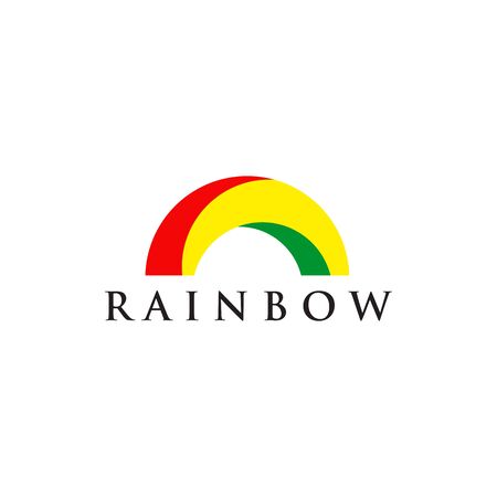 Rainbow logo icon design inspiration vector templateのイラスト素材