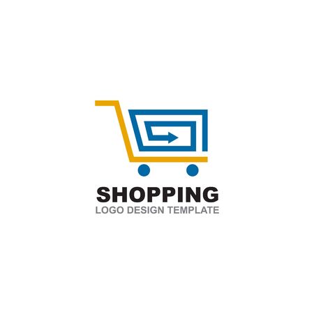 Shopping cart logo design inspiration vector templateのイラスト素材
