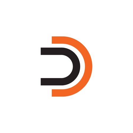 D letter initial  design inspiration vector templateのイラスト素材