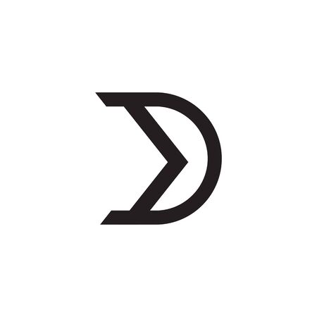 D letter initial  design inspiration vector templateのイラスト素材