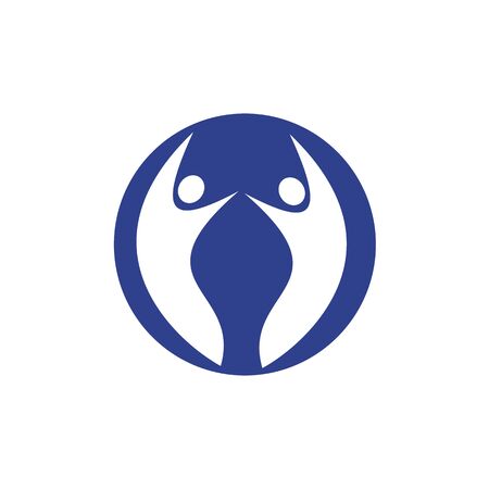 Human character icon logo design inspiration vector templateのイラスト素材