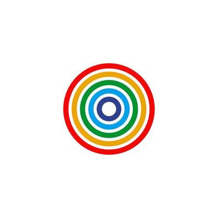 Rainbow logo icon design inspiration vector templateのイラスト素材