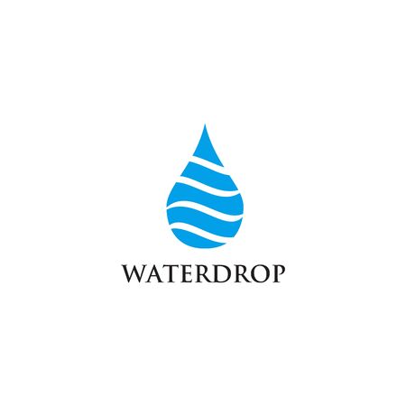 Water drop icon logo design inspiration vector templateのイラスト素材