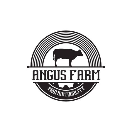 Cow cattle logo design inspiraiton vector templateのイラスト素材