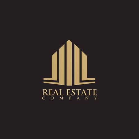 Real estate logo design vector illustration templateのイラスト素材