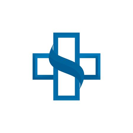 Medical design inspiration with using cross icon templateのイラスト素材