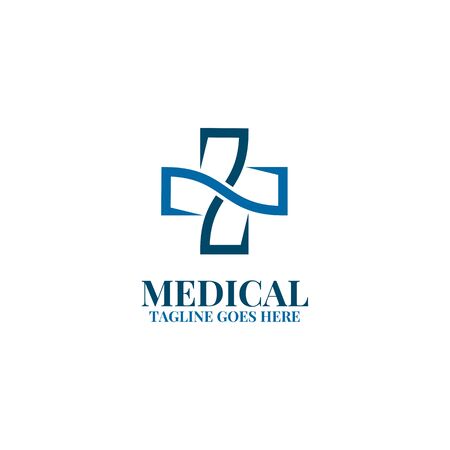 Medical design inspiration with using cross icon templateのイラスト素材
