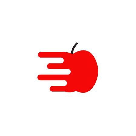 Apple fruit icon logo design vector illustration templateのイラスト素材