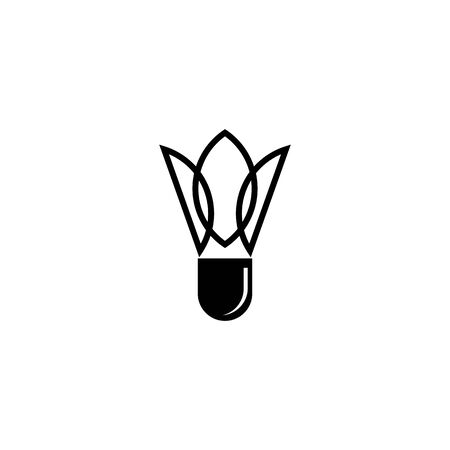 Badminton logo design with using shuttlecock icon templateのイラスト素材