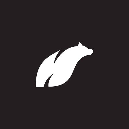 Bear icon logo design inspiration vector illustration templateのイラスト素材