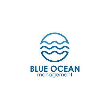 Wave icon logo design inspiration vector templateのイラスト素材