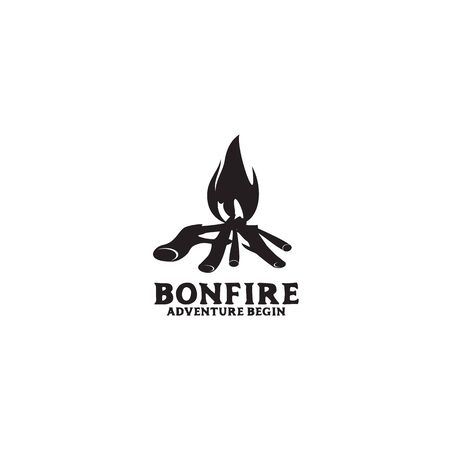Bonfire camp icon logo design inspiration vector templateのイラスト素材