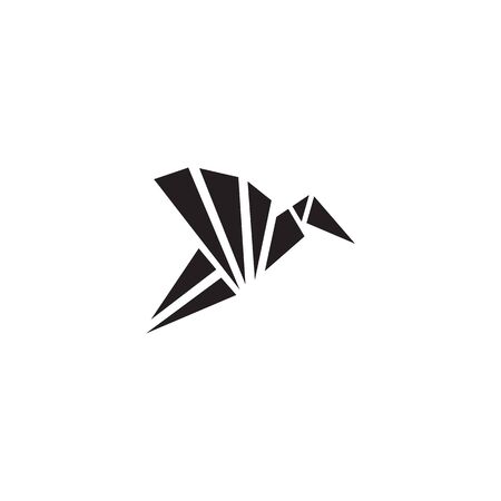 Origami bird icon logo design vecto illustration templateのイラスト素材