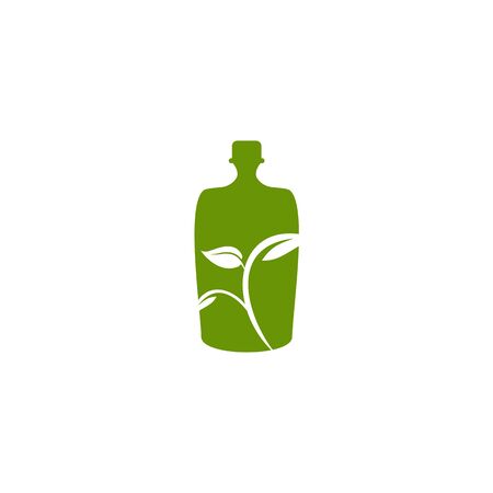 Bottle icon logo design vector illustration templateのイラスト素材
