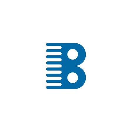 B letter initial icon logo design vector templateのイラスト素材