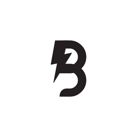 B letter initial icon logo design vector templateのイラスト素材