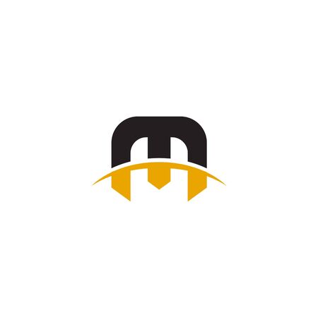 M letter initial icon logo design vector illustration templateのイラスト素材