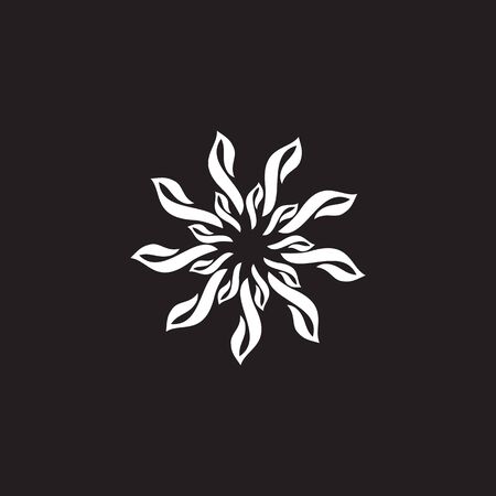 Flower ornament logo design vector illustration templateのイラスト素材