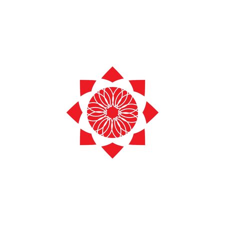 Flower ornament logo design vector illustration templateのイラスト素材