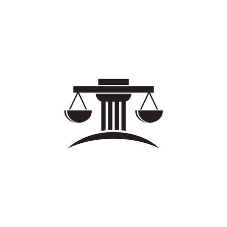 Justice law icon logo design inspiration with using scale illustration templateのイラスト素材