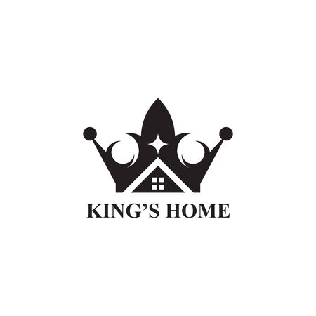 Crown of king logo design vector illustration templateのイラスト素材