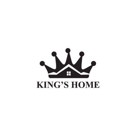 Crown of king logo design vector illustration templateのイラスト素材