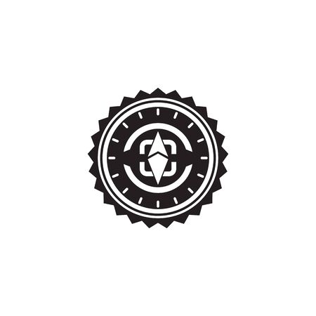 Compass icon logo design vector illustration templateのイラスト素材
