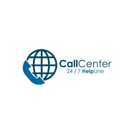Customer care call center icon symbol logo design templateのイラスト素材
