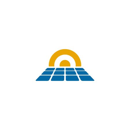 Solar energy logo design inspiraiton vector templateのイラスト素材