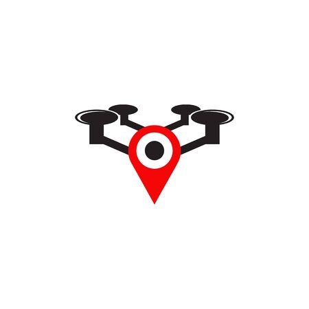 Drone icon logo design vector illustration templateのイラスト素材