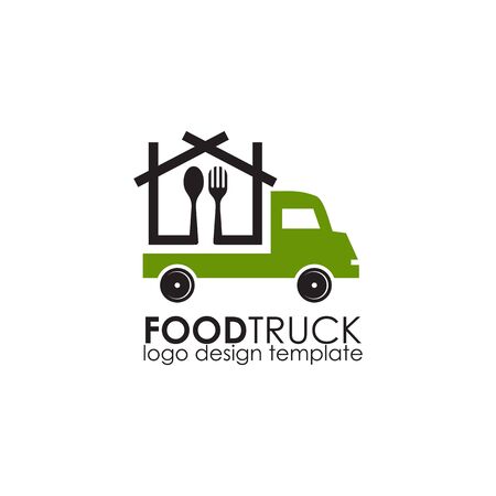 Food truck icon logo design vector illustration templateのイラスト素材