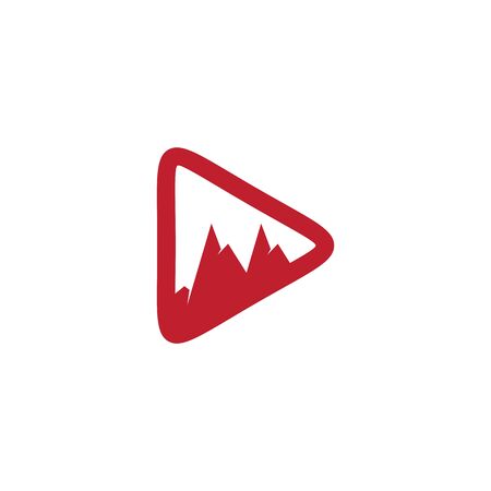 Mountain icon logo design vector illustration templateのイラスト素材