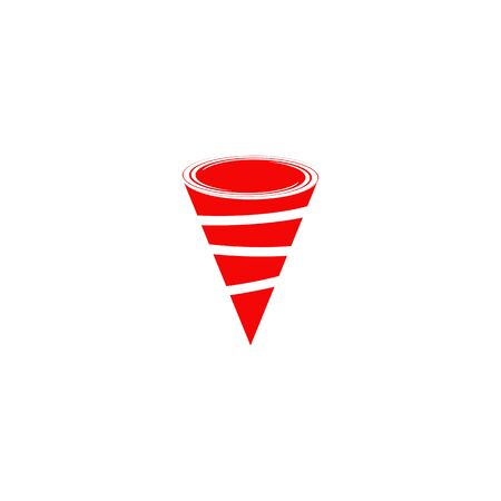 Tornado twist icon logo design vector illustration templateのイラスト素材