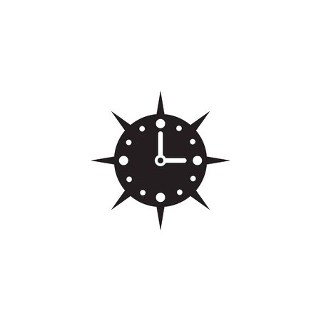 Clock icon logo design vector illustration templateのイラスト素材