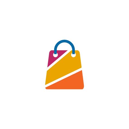 Shopping bag icon logo design vector illustration templateのイラスト素材