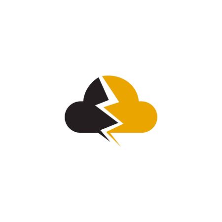 Cloud icon logo design vector illustration templateのイラスト素材