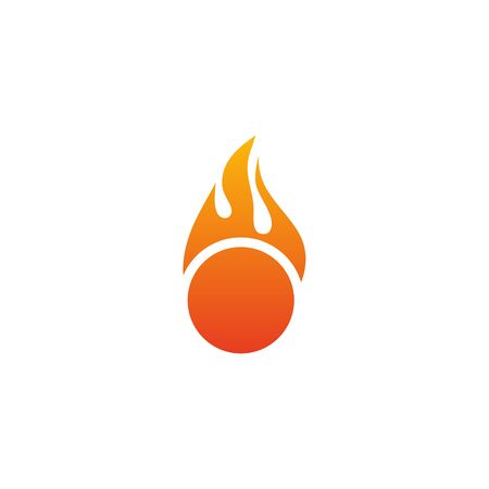 Fire flame icon logo design inspiration vector templateのイラスト素材