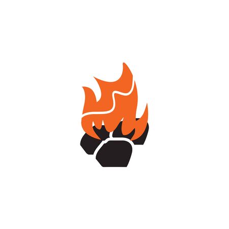 Fire flame icon logo design inspiration vector templateのイラスト素材
