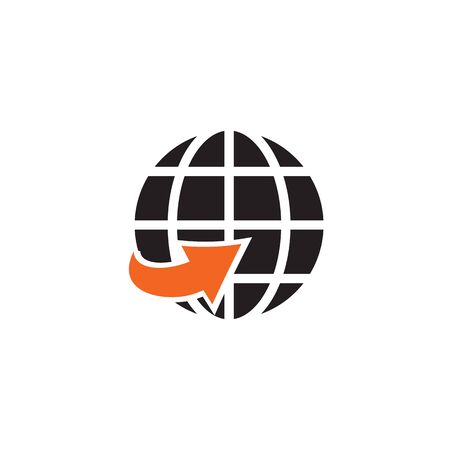 Globe iicon logo design vector illustration templateのイラスト素材