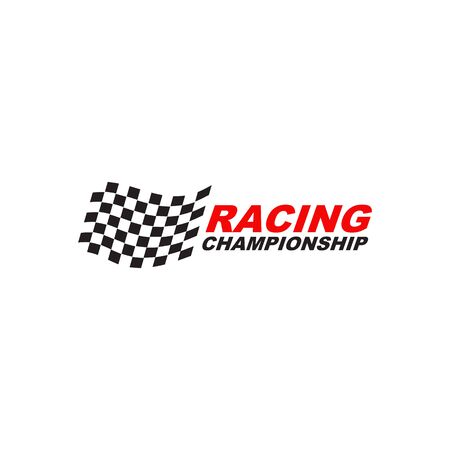 Race flag icon logo design inspiration vector illustration templateのイラスト素材