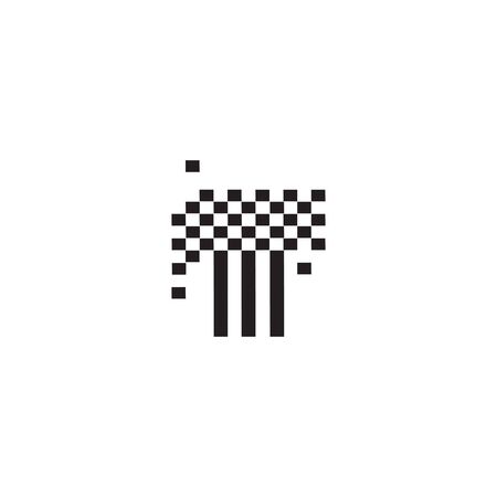 Race flag icon logo design inspiration vector illustration templateのイラスト素材